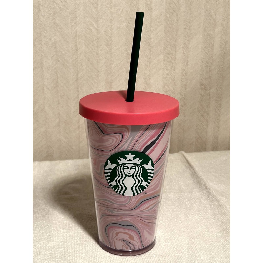 Starbucks Pink Marble Cold Cup